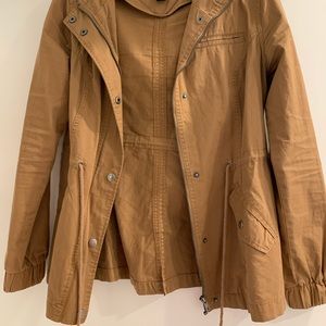 Brown hooded jacket